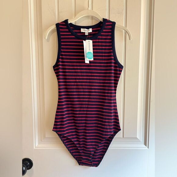 Gilli Nautical Blue and Red Striped Bodysuit - Picture 2 of 9